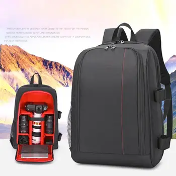 

Waterproof Digital DSLR Photo Padded Backpack with Rain Cover Laptop 15.6inch Multi-functional Camera Soft Bag Video Case