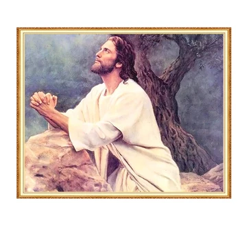 

MEIAN Diamond Painting Embroidery Cross-Stitch Religion Jesus Mosaic Full Round/Square Drill Rhinestones Home Decor