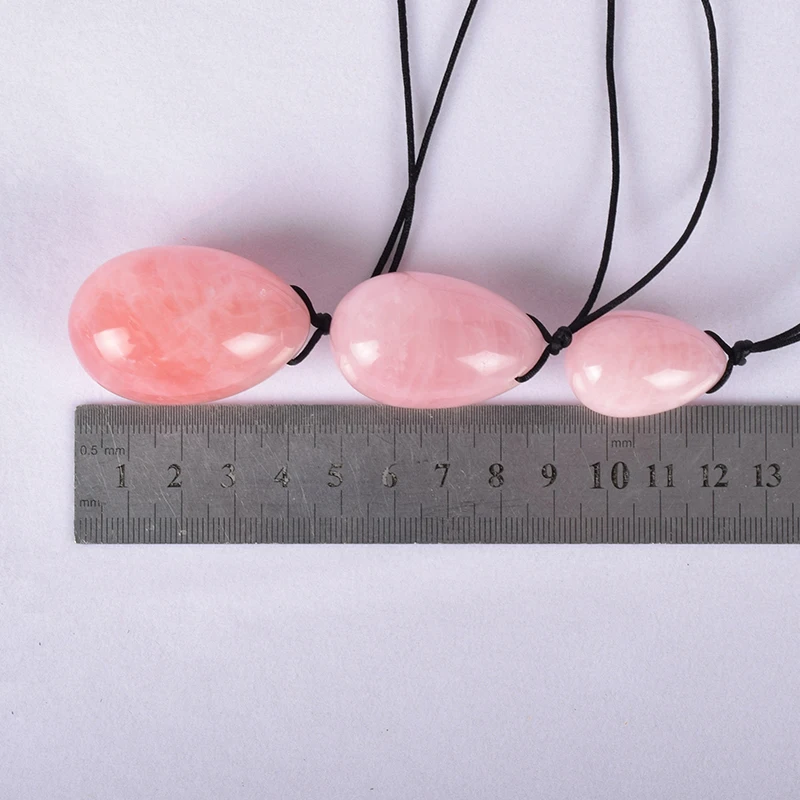 Yoni Egg Natural Rose Quartz Egg Crystal Wand Set Jade Mineral Ball Kegel Exercise Pelvic Floor Muscle Vagina Woman Health Care