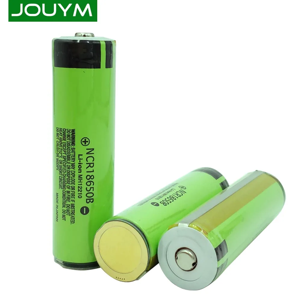 Литий ионная аккумуляторная батарея JOUYM 18650 3400 мАч NCR18650B 3 7 в для фонариков А