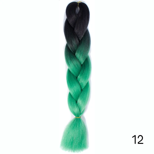 Hair Braid Synthetic Jumbo False Braid Pre Stretched Afro Wholesale Ombre Braiding Hair Extensions  Color Dreadlocks #24