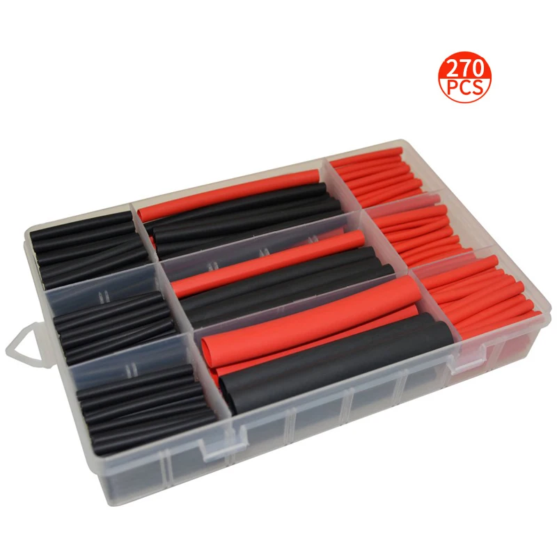 Have Long Lasting Insulation Function 3:1 Heat Shrink Tube with Storage Box 6 Sizes for Cable Wire Repair 270 pcs Dual Wall Heat Shrink Tubing kit Black and Red Have Long Lasting Insulation Function 3:1 Heat Shrink Tube with Storage Box 6 Sizes for Cable Wire Repair 270 pcs Dual Wall Heat Shrink Tubing kit Black and Red