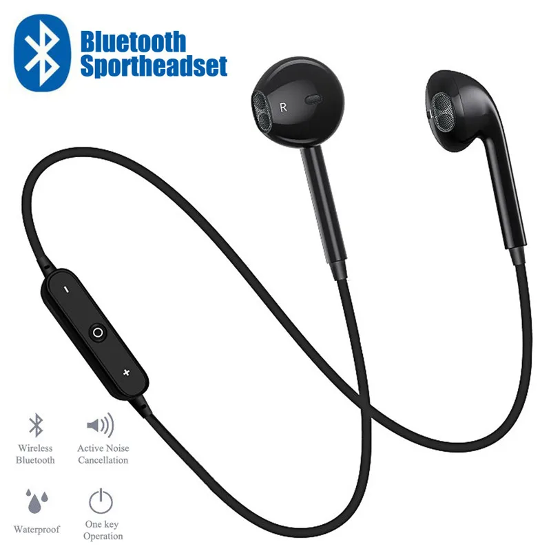 S6 Беспроводная bluetooth-гарнитура спортивные наушники 3D стерео Встроенный микрофон Стильная гарнитура Bluetooth Поддержка различных приложений