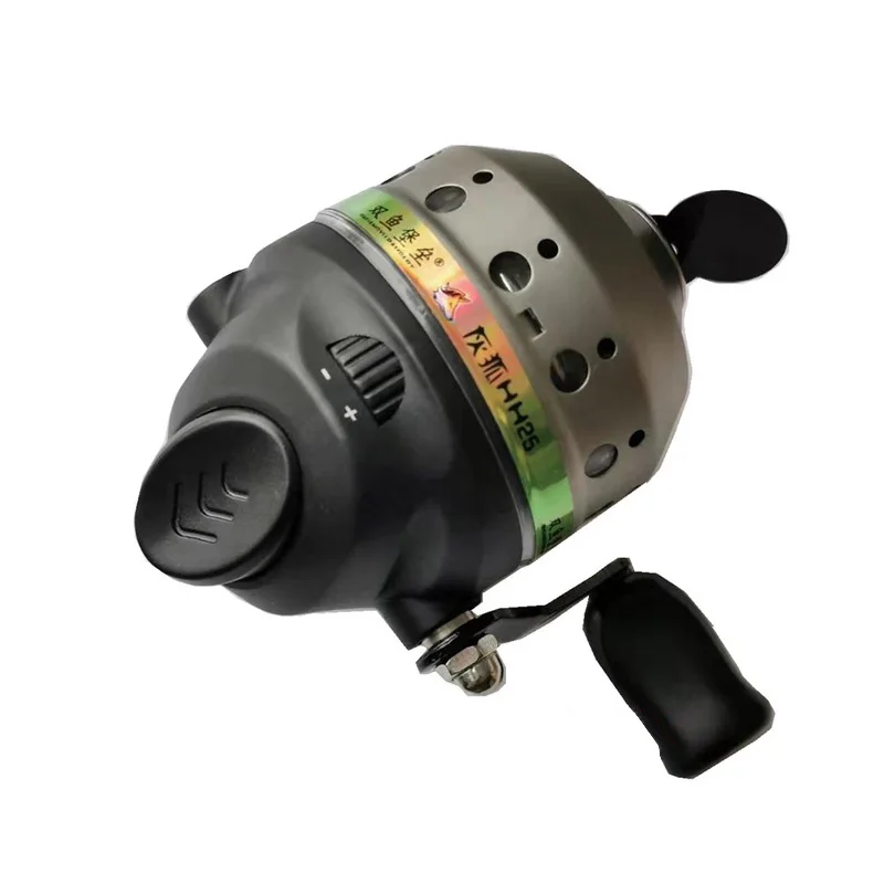 

Slingshot Fishing Reel Catapult Shooting fish Metal Closed line Wheel Left/Right Outdoor River Fishing with PE 4 strand 30m