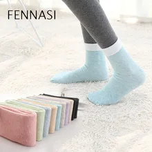 FENNASI, 2 пары, новинка, прямые женские зимние носки, мягкие нейлоновые однотонные женские носки, Осень-зима, дышащие теплые женские повседневные носки