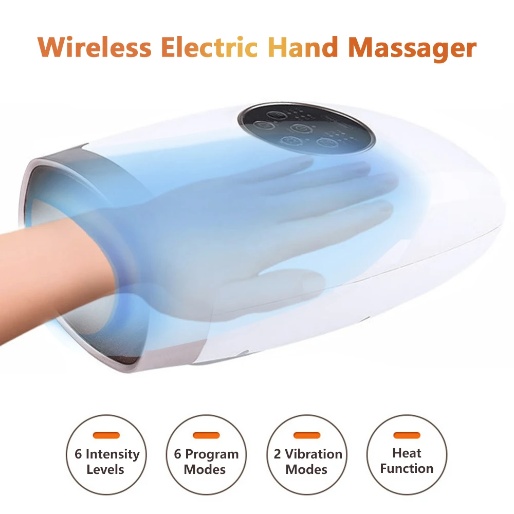 Wireless Electric Hand Massager Shiatsu Hand Massager Adjustable Heating Function for Hands Arthritis Pain Numbness Relief_voghion.com