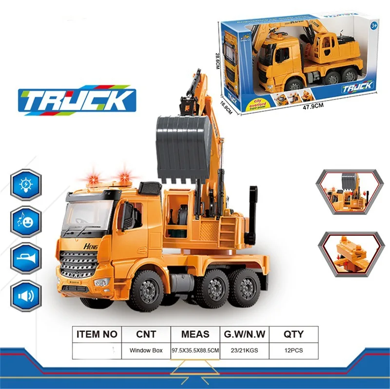 

Electric Toy Car Inertia Engineering Vehicle Excavator Model Music Lights Universal Excavator CHILDREN'S Toy