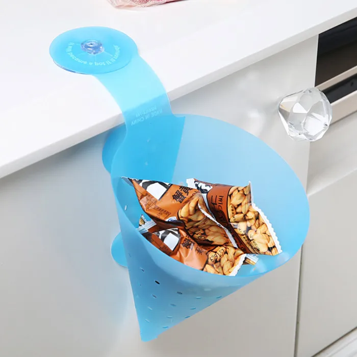 DIY Пластиковые разборные треугольные корзины с присоской для хранения мелочей, воронка для слива HY99