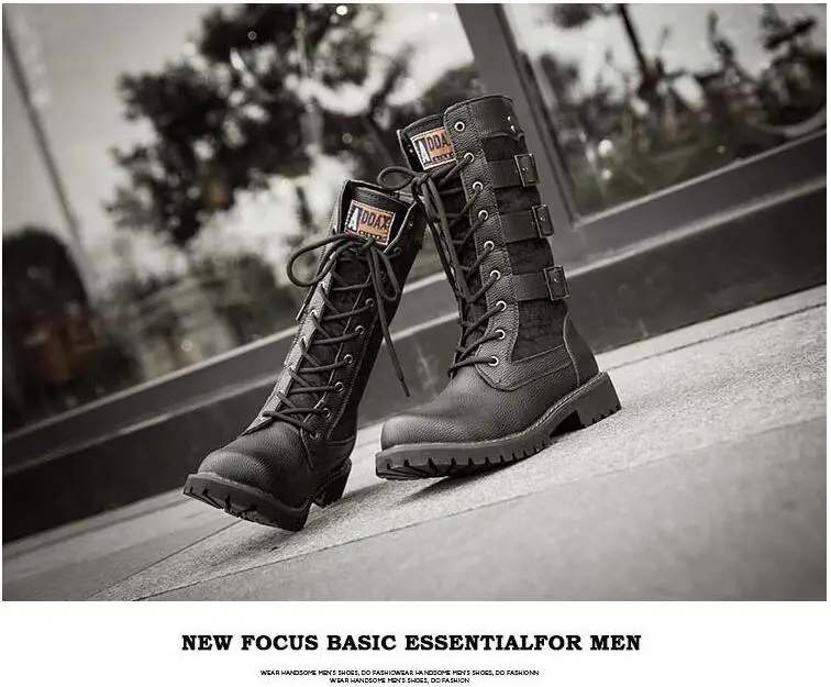 Модные мужские мотоциклетные ботинки; крутые армейские мужские ботинки с черепами; мужские байкерские ботинки в стиле панк, готика; кожаная мужская обувь; высокие повседневные ботинки