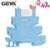 GEYA FY-41F-1 Din Rail Slim Relay Module Protection Circuit 6A Relay 12VDC/AC or 24VDC/AC Relay Socket 6.2mm thickness ► Photo 1/6