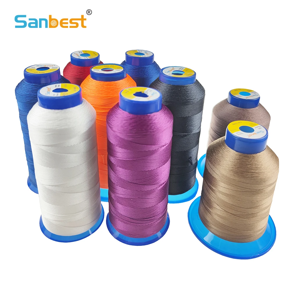 Sanbest-고강도 폴리에스터 바느질 스레드, 150D/3 210D/3 420D/3 높은 내구성 청바지 캔버스 가죽 소파 신발 TH00056