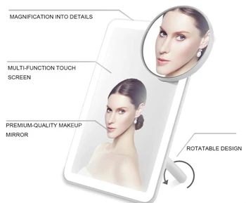 

Led Makeup Mirror with 10x Magnification Spot Mirror, Touch Screen Control Vanity Mirror, Portable Mirror Light Led Makeup