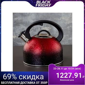 

Whistling kettle 3 l Snow red, induction 4501429