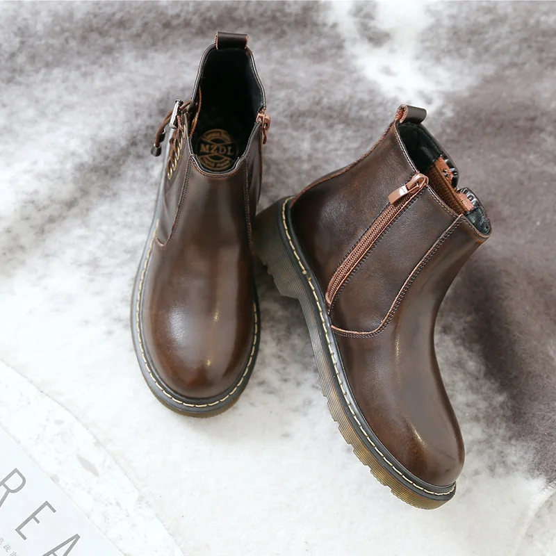 

Retro College Short Boots Short Barrel Chelsea Boots 34-41 yards