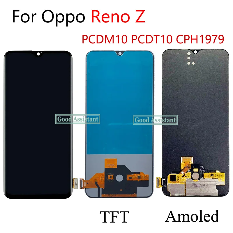 Оригинальный Super AMOLED / TFT черный 6 4 ''для Oppo Reno Z CPH1979 PCDM10 PCDT10 ЖК-дисплей