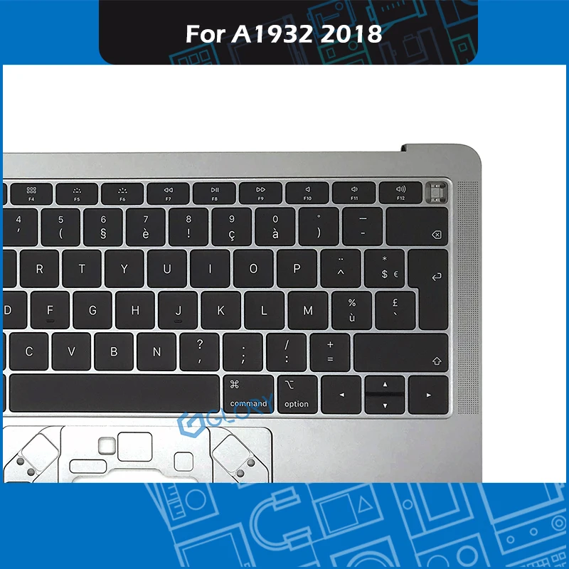 Чехол Space Gray 13," A1932 с подставкой для рук для Macbook Air retina Late A1932, чехол с клавиатурой и подсветкой MRE82