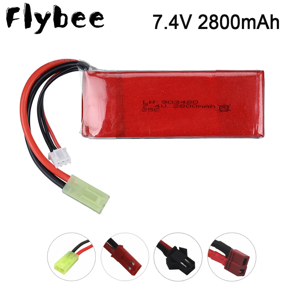 Литий-Полимерный Аккумулятор 7 4 В для FT009 Udi UDI902 RC лодки 144001 A959 12428 12423