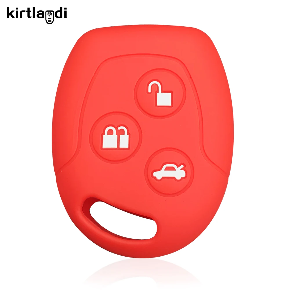 Silicone Key Holder Keychain for Ford focus mk2 Fiesta MK7 Mk5 Mk6 Fusion Mondeo Mk3 Transit Street Ka Remote Car Key Cover Case key case key case cover remote control case cover