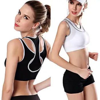 

 Women Tops Shockproof Sports Bra Stretch Athletic Brassiere Push Up Bras Tank Top Running Women Sport Bra
