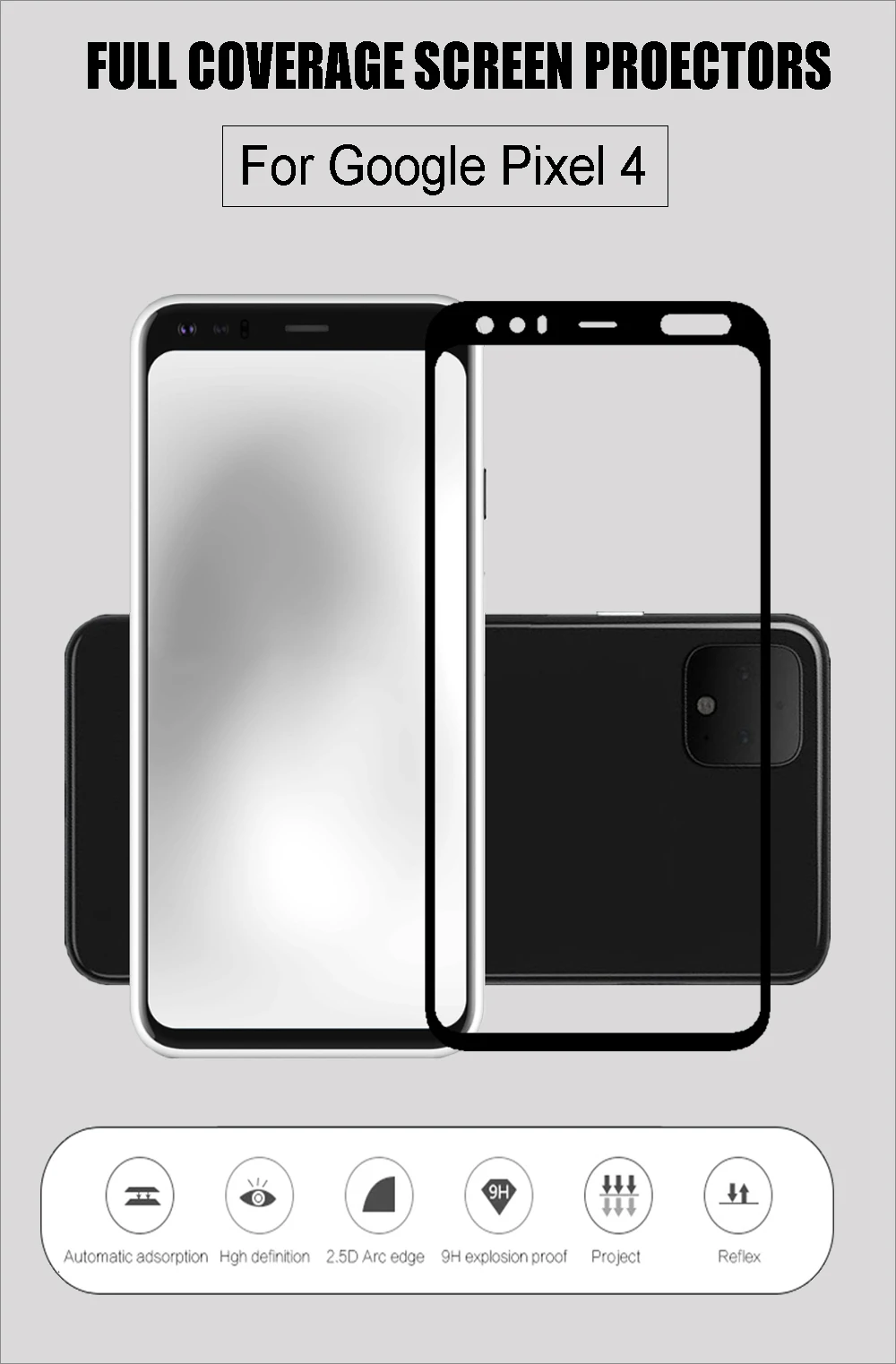 75 шт./партия 2.5D Премиум Закаленное стекло для Google Pixel 4 полное покрытие протектор экрана Защитная пленка для Google Pixel 4 XL