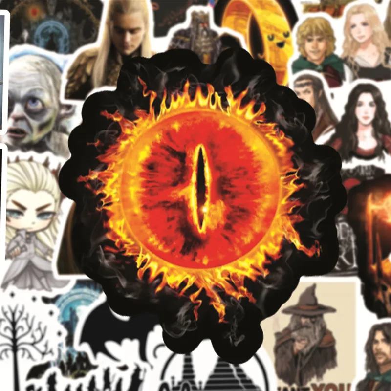 50 Pcs/lot Classic Movies Hobbit Stickers Set PVC Stickers Toys Decor for Car Laptop Pad Phone Trunk Guitar