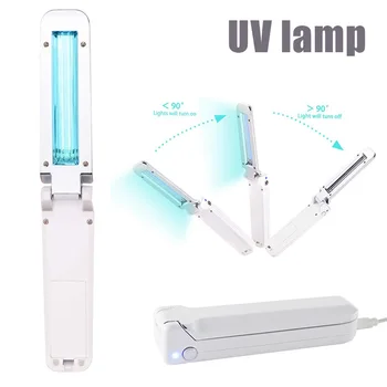 

Portable UV Sanitizer Light Hand-held Folding Home Office Travel Disinfection Lamp PI669