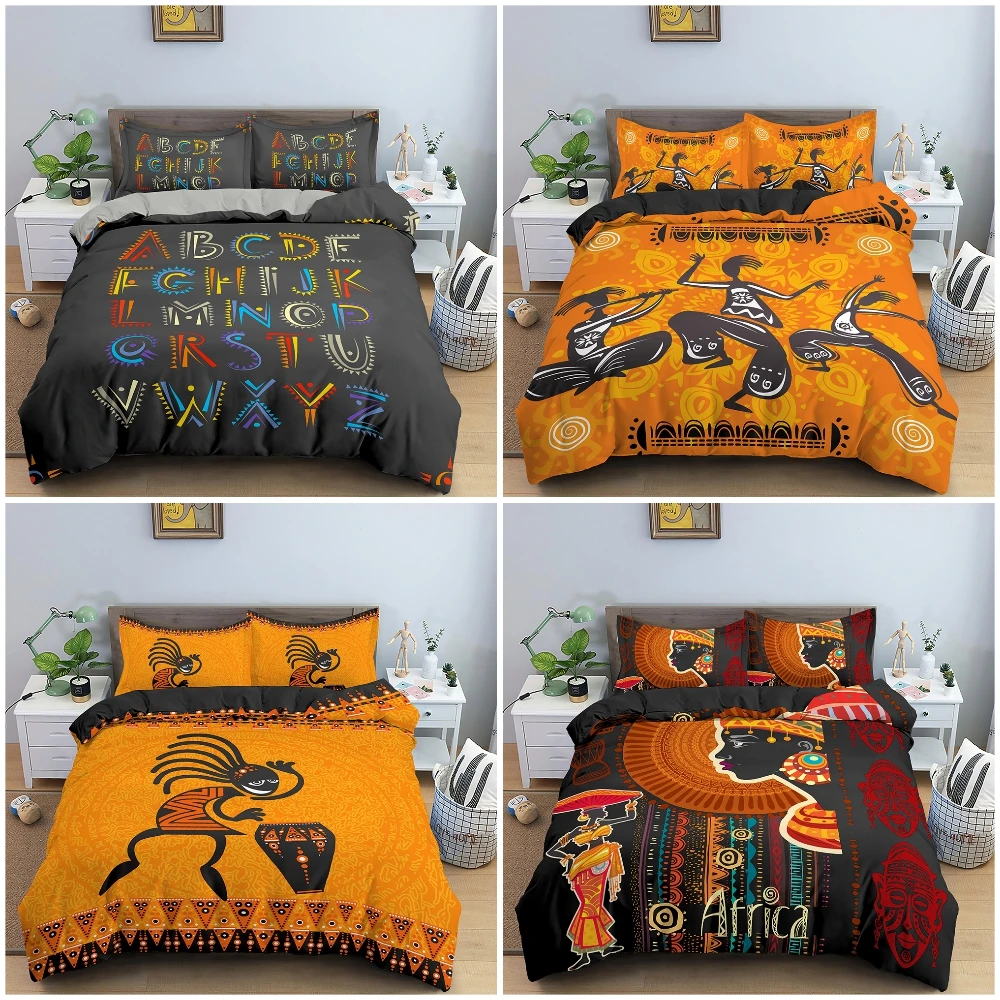 Этнический Комплект постельного белья роскошный Африканский женский
