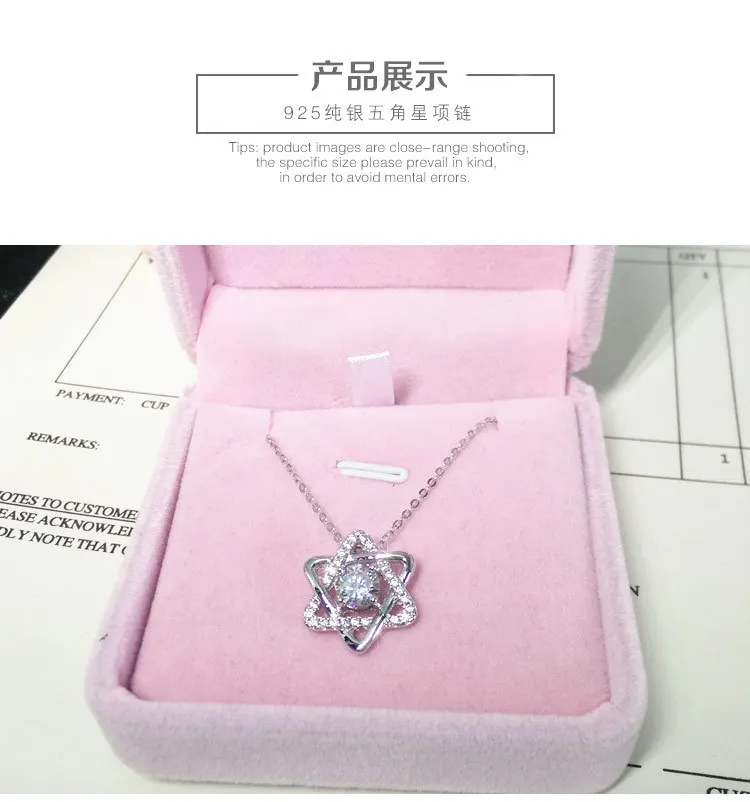 JIANERY Мода 925 пробы серебро Давид Звезда Подвеска Ожерелье для женщин колье ожерелье s праздник Пляж себе Бохо ювелирные изделия