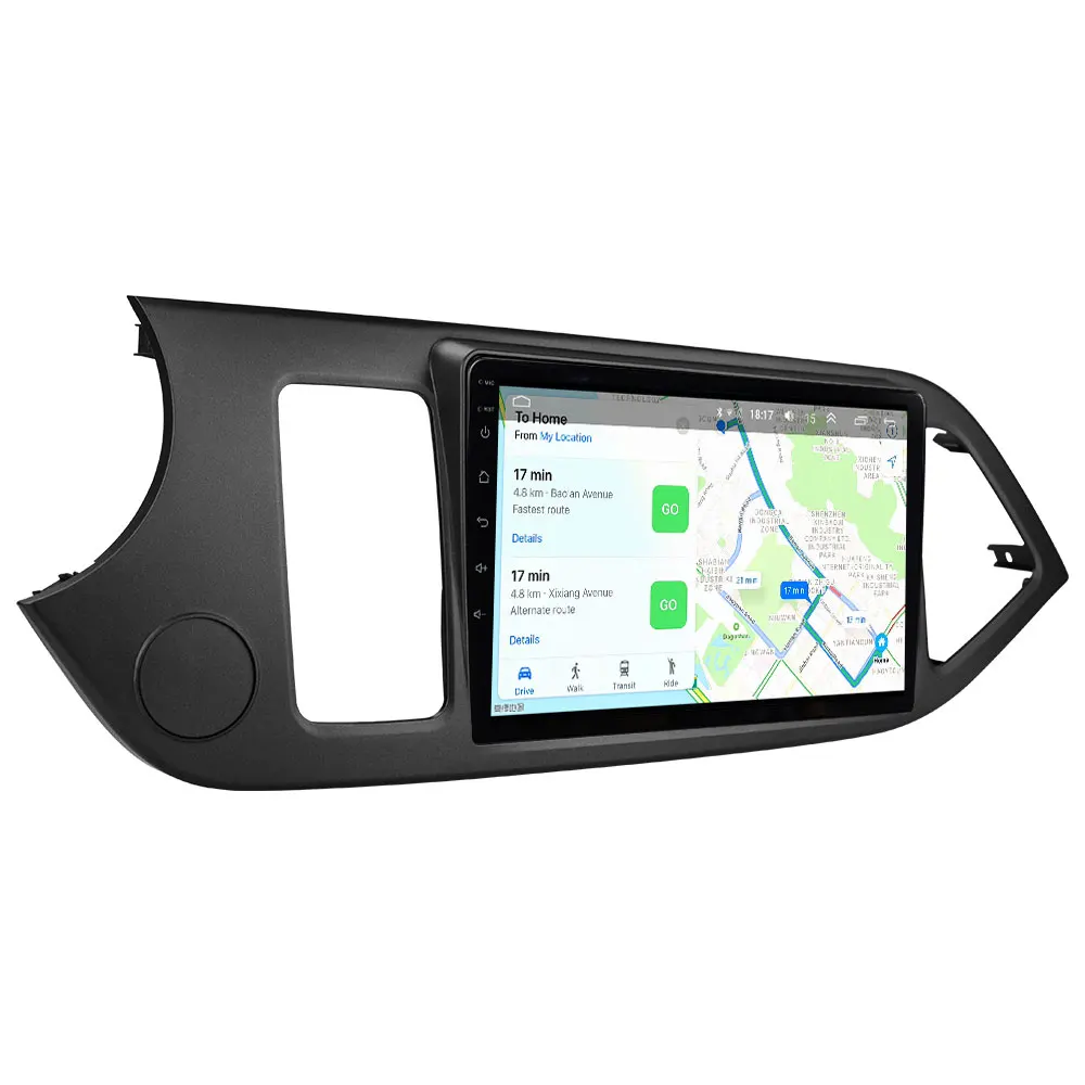 EKIY 9 ''ips Android автомобильный DvD gps мультимедийный плеер для 2011 2012 2013 KIA PICANTO Утро gps головное устройство Wi-Fi, 4 ядра No 2 Din