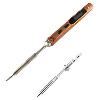 

Mini 65W TS100 Digital OLED Programmable Pocket-Size Smart Mini Soldering Iron Station Kit STM32 Chip (B2 Tip +BC2 Tip)