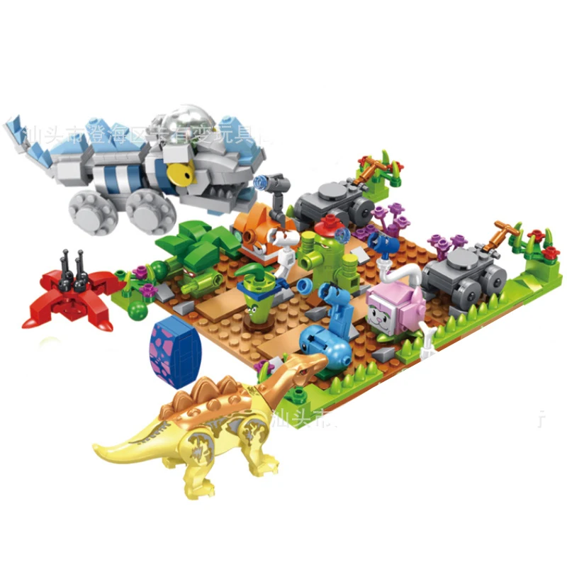 

Plants Vs Zombies Set Dinosaur Building Blocks Bricks Compatible Gift