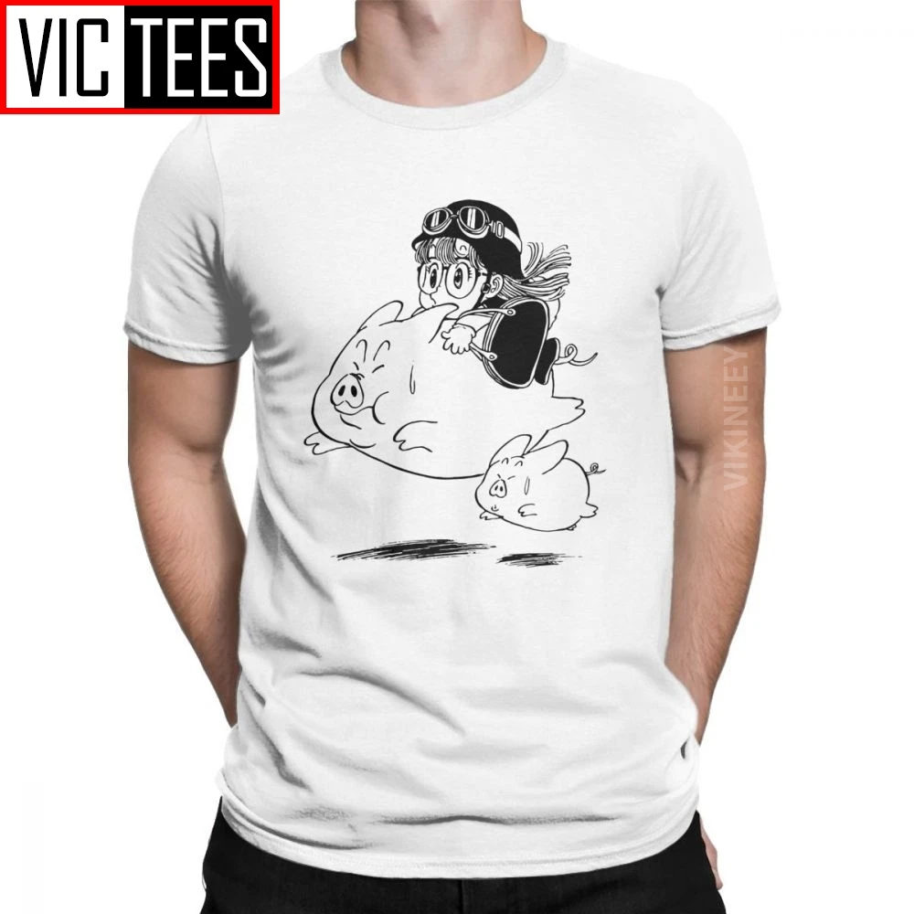 Arale Pig Мужская футболка Dr Slump Торияма Аниме Манга 90-х Симпатичный робот 80-х новинка