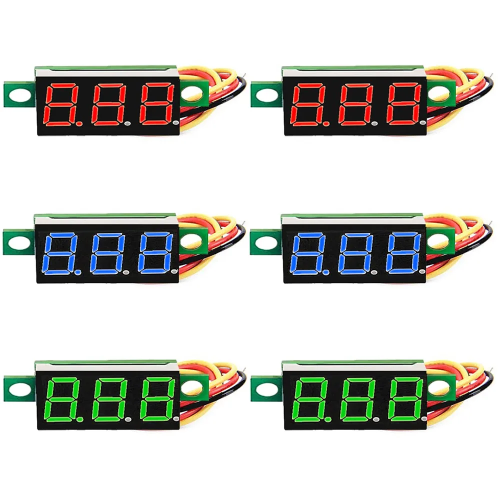 0.28 Inch/0.36Inch Digital LED Mini Display Module DC2.5V-30V DC0-100V Voltmeter Voltage Tester Panel Meter Gauge Motorcycle Car |