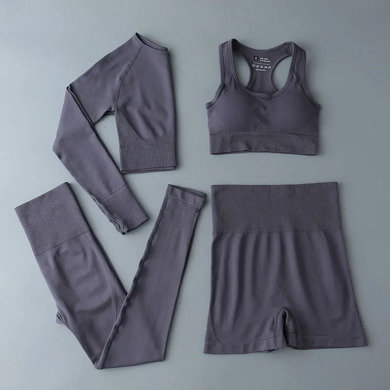 Yoga Wear Outfit Women Sports Tights Sport Leggings Ladies Sportswear Workout Set Tracksuits Women Exercise Clothing Yoga Suit 4