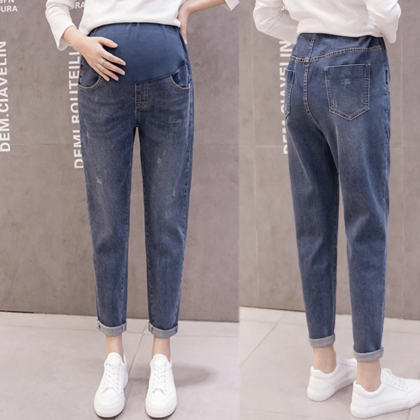

Boy Friend Jeans Maternity Pants For Pregnant Women Trousers Casual Loose High Quality Jeans Pregnancy Pants Maternity Clothing