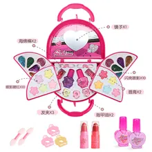 Girl Pretend Play Toy Set Beauty Makeup Cosmetic Bag Handbag Kids Party Toy Makeup Gift Set for 3 4 5 6 7 8 Years Old Girls