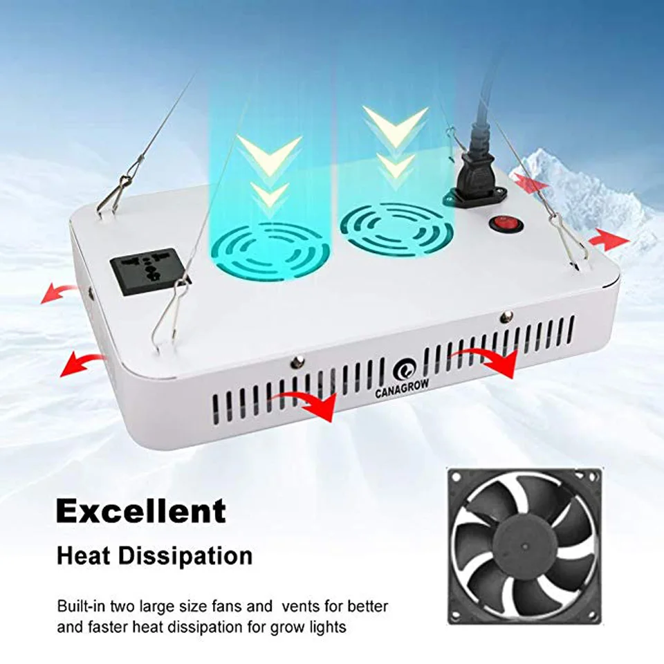 LED Grow Light 1000W Full Spectrum 3500K Sunlight& Red UV For Indoor Greenhouse Hydroponic Growth Garden Flowering Planting