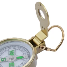 Карманный Алюминиевый Золотой Компас дерекция Северный/Южный Открытый Кемпинг Пешие прогулки брелок
