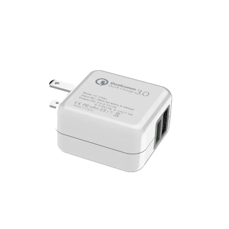США ЕС 18 Вт Быстрая зарядка 3,0 USB быстрое зарядное устройство смарт-Дисплей для мобильного телефона планшета