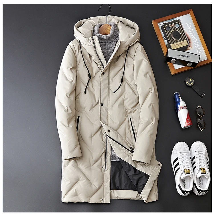 KOLMAKOV Men's Winter Coats Top Quality 85% White Duck Down Jackets Men M-3XL High Quality Casual Thicken Jackets Coats Man - Color: Ivory