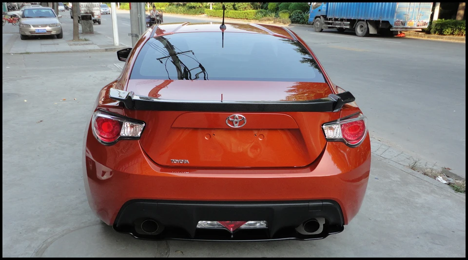 Для Toyota 86 2012- STI стиль углеродное волокно задний багажник спойлер для Scion GT86 для Subaru BRZ автомобильный Стайлинг заднее крыло