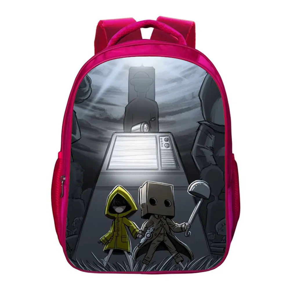 Little Nightmares Horror Adventure Game Backpack kids gifts Teens School Bags Bookbag Cartoon Travel Casual Mochilas 16 Inches