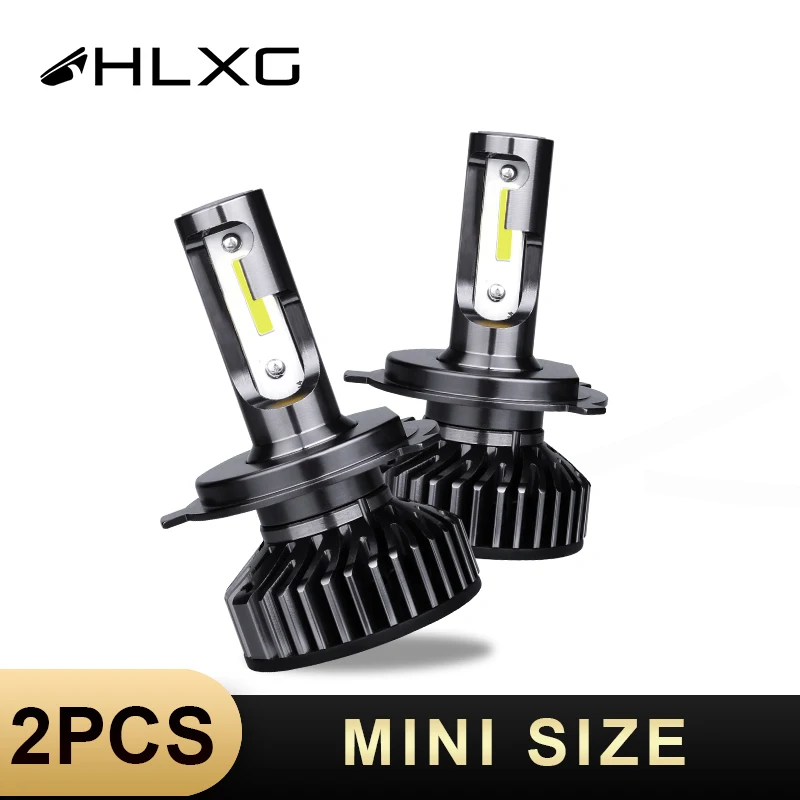 HLXG turbo h7 лампада H4 60 Вт 10000LM luz светодиодный автомобильный головной светильник s