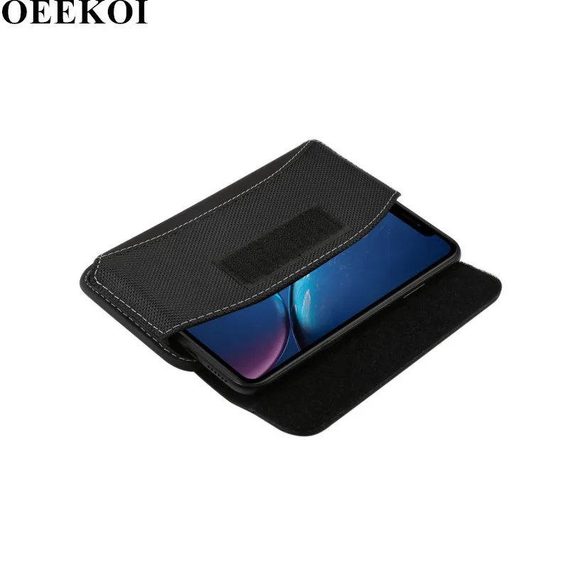 OEEKOI Universal Durable Oxford Cloth Belt Clip Pouch Case for Logicom Le Moov 2 Le Must 2