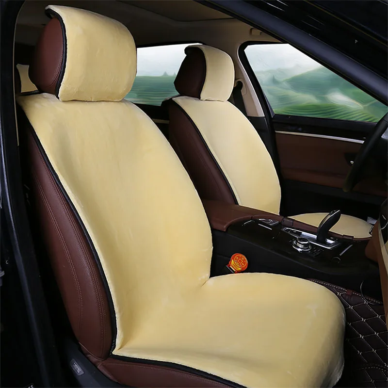 Искусственный Меховой чехол для переднего сиденья автомобиля новая