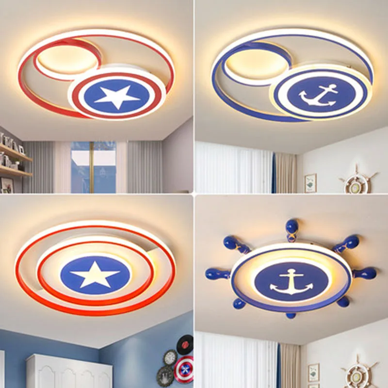 

Ship anchor / Captain America Fixtures Lamp Kid Room Bedroom Children Princess Ceiling Light Boys Girls Lighting