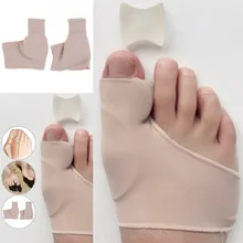 1 par bunion corrector gel almofada estiramento náilon hallux valgus protetor guarda toe separador ortopédico protetor novo quente