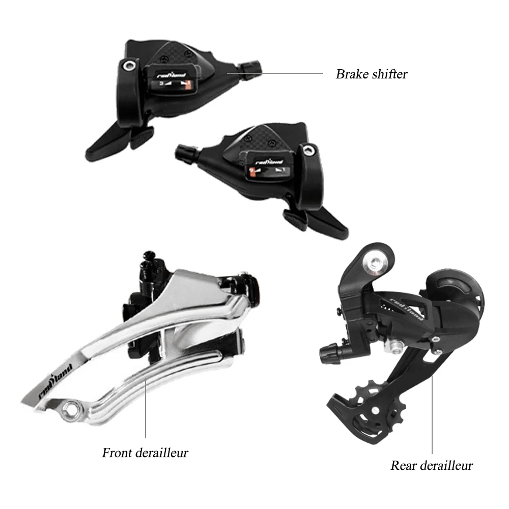 Cycling Front Rear Derailleur with Bike Brake Lever Groupset MTB Mountain Road Bicycle Brake Kit 3X9S / 3X10S / 3X11S Bike Parts