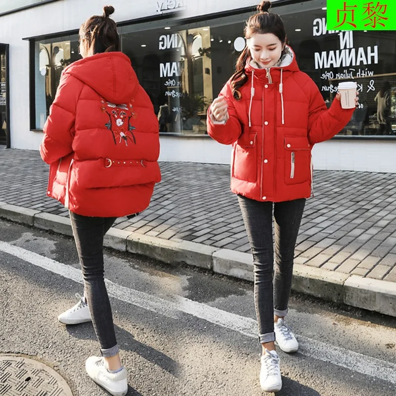 

Winter Short Small Cotton-Padded Jacket Women's 2018 New Style Fashion Korean-style Slim Fit Slimming Thin Hooded Versatile Cott
