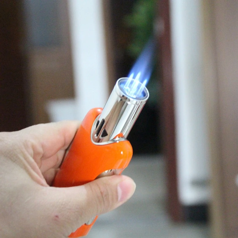 

Jobon Powerful Triple Torch Lighter Cigar Pipe Jet Turbo BBQ Butane Lighter Free Fix Fire Windproof Spray Gun Metal Gas Lighter